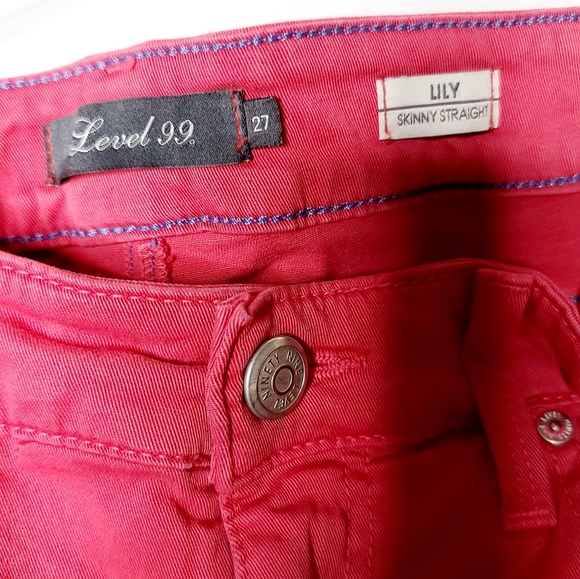 Anthropologie Level 99 Lily skinny pink flattering jeans sz 27 - Picture 5 of 7